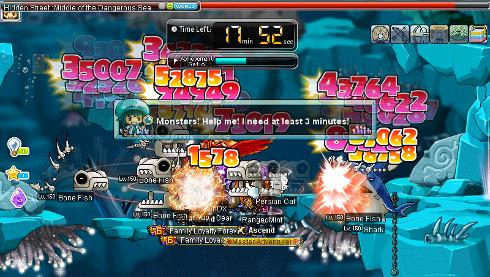 Kenta in Danger PQ - Fighting various Aqua Road monsters